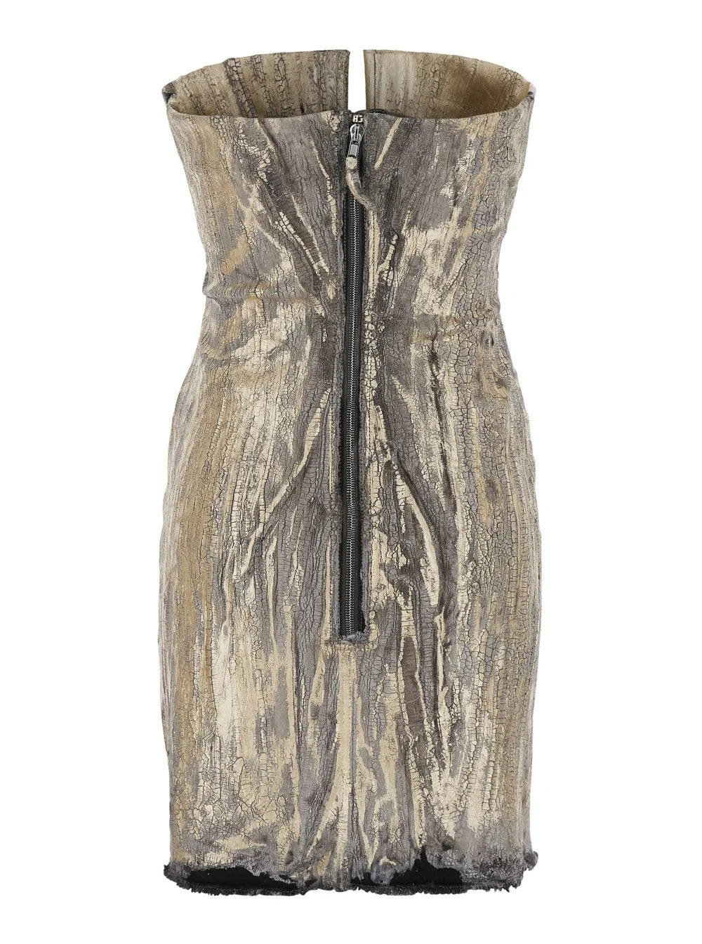 Rick Owens Metallic Distressed Dress