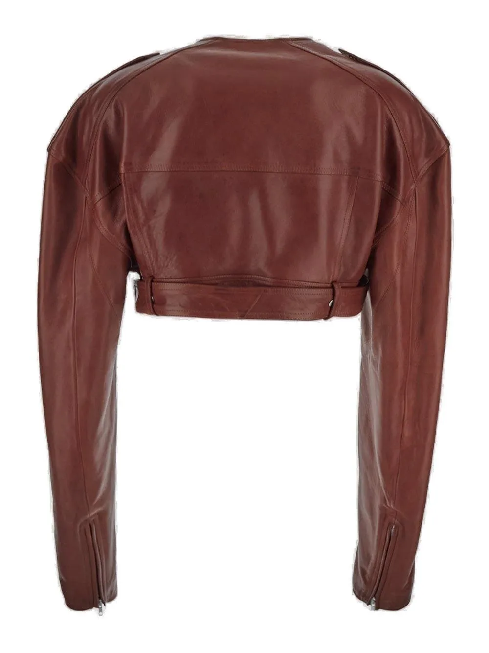 Rick Owens Belted Cropped Biker Jacket