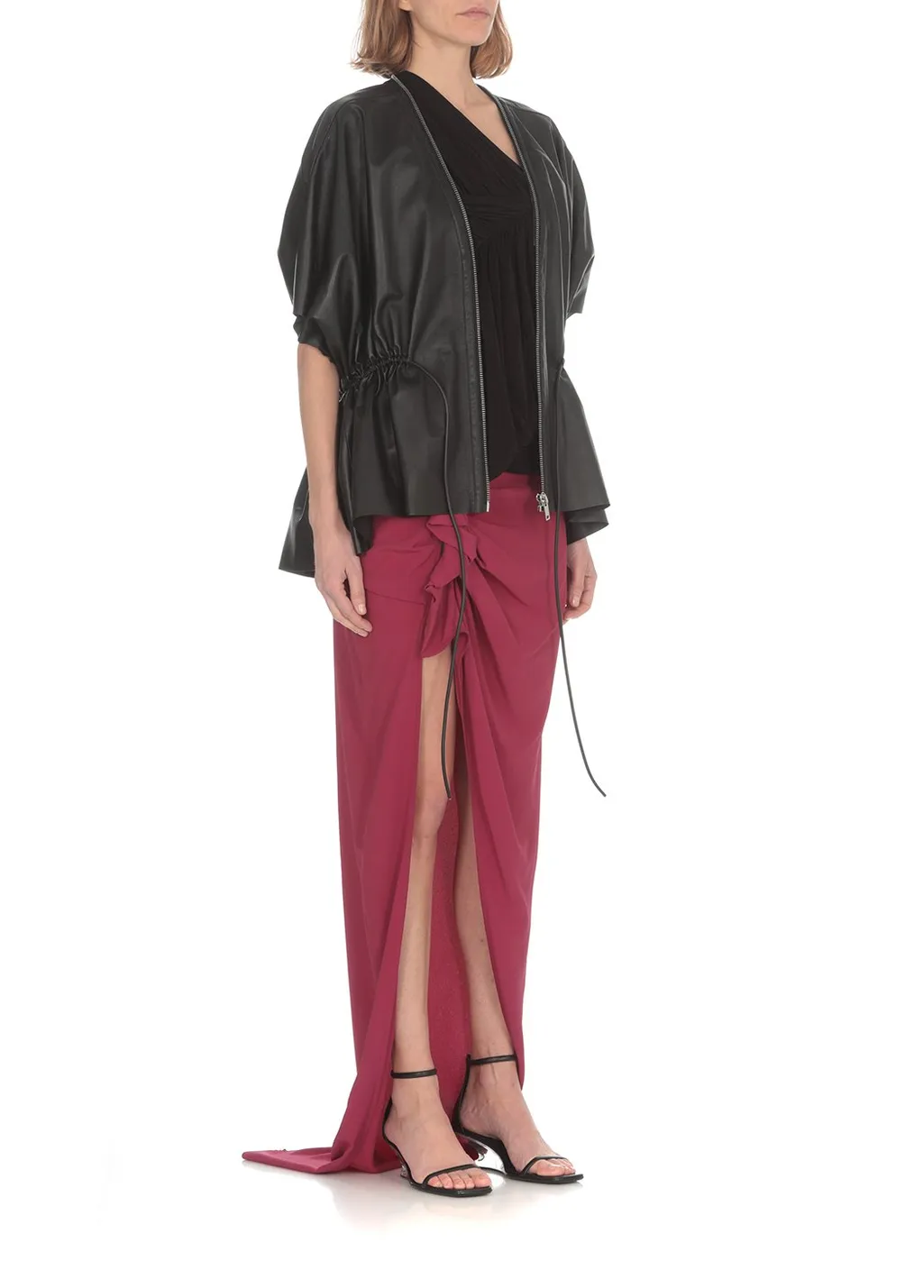 Rick Owens High-Waist Asymmetric Maxi Skirt