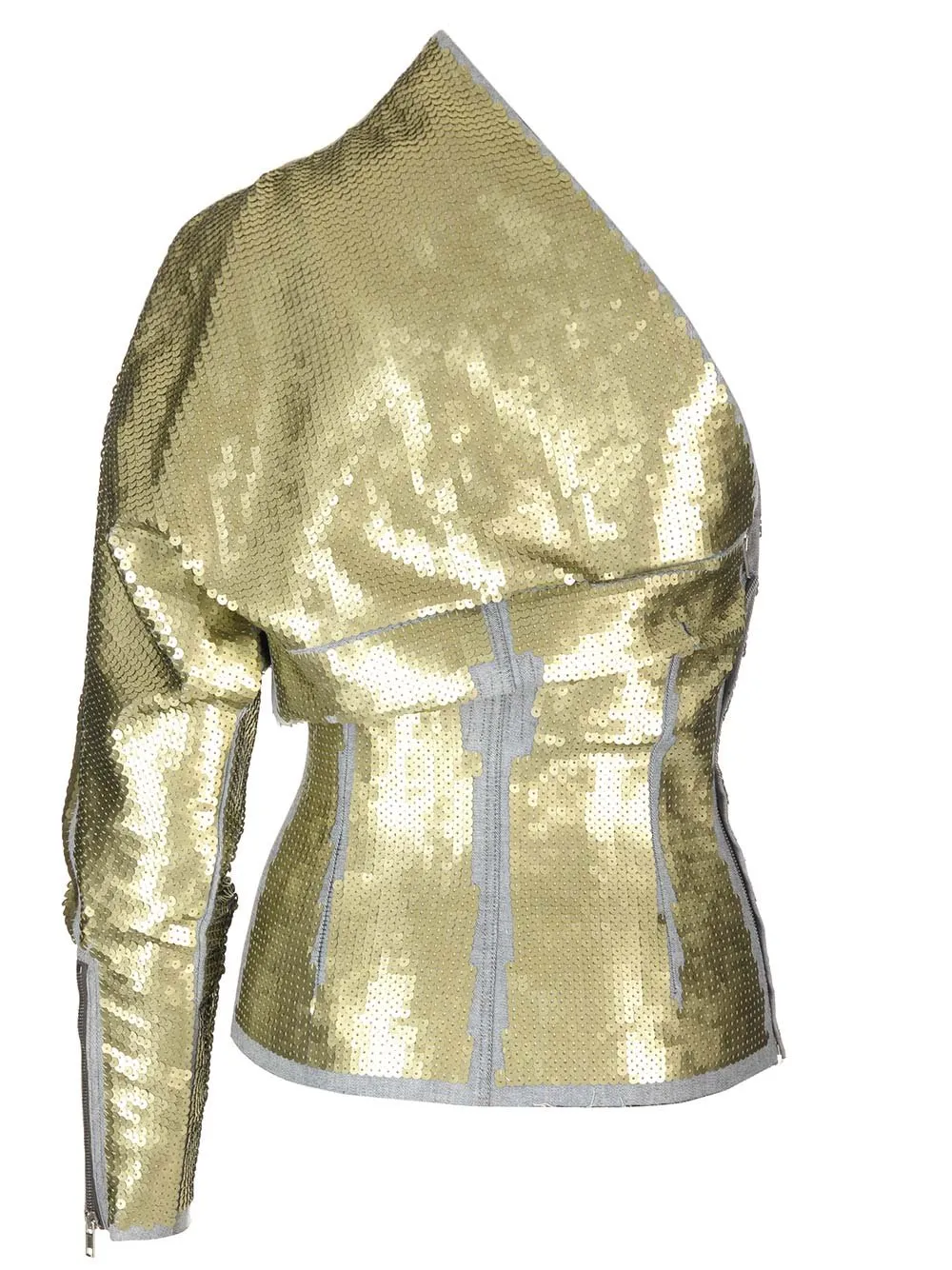 Rick Owens Zipper-Detailed One-Sleeved Top