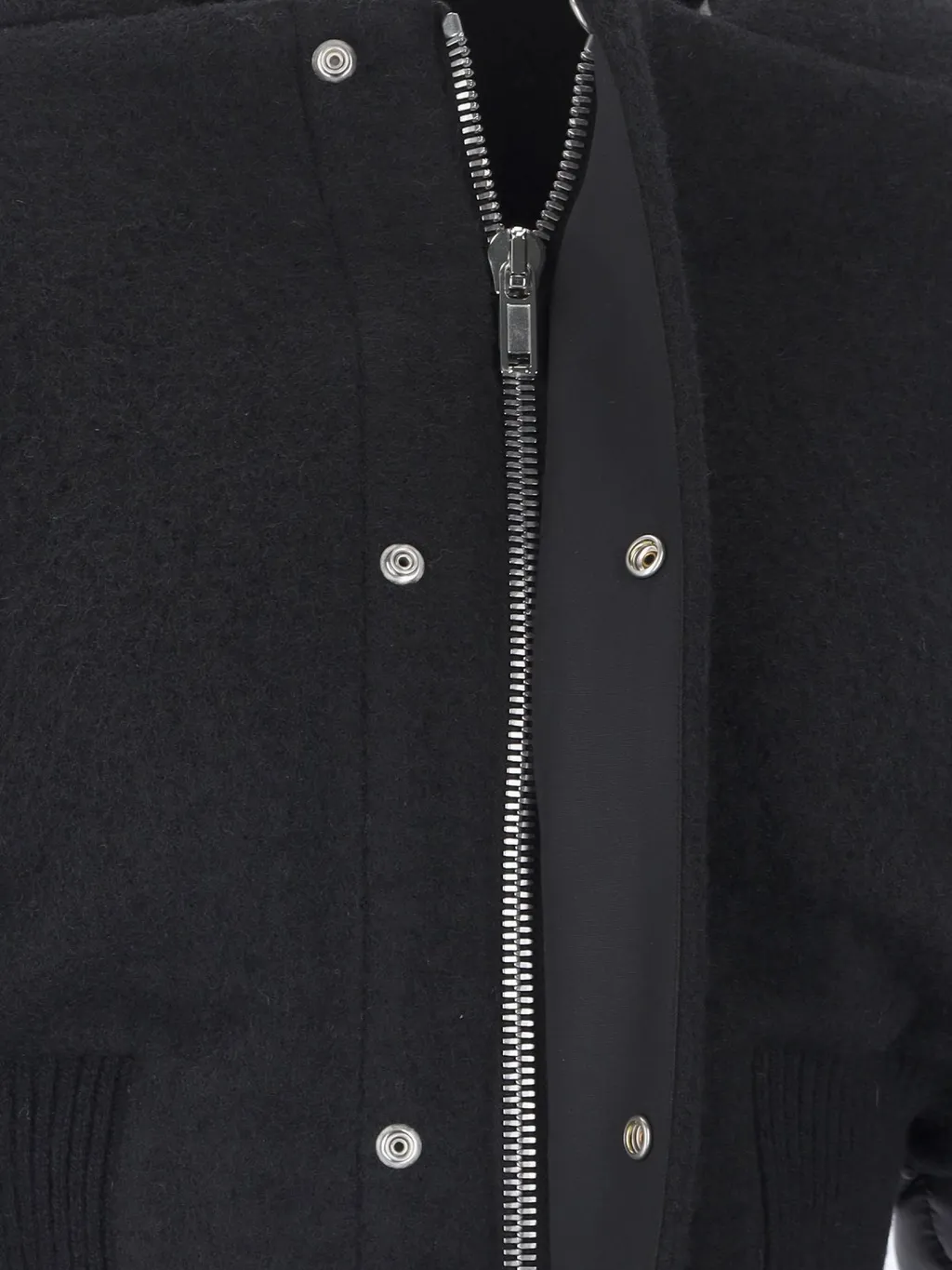 Rick Owens Panelled Padded-Sleeve Ribbed Jacket