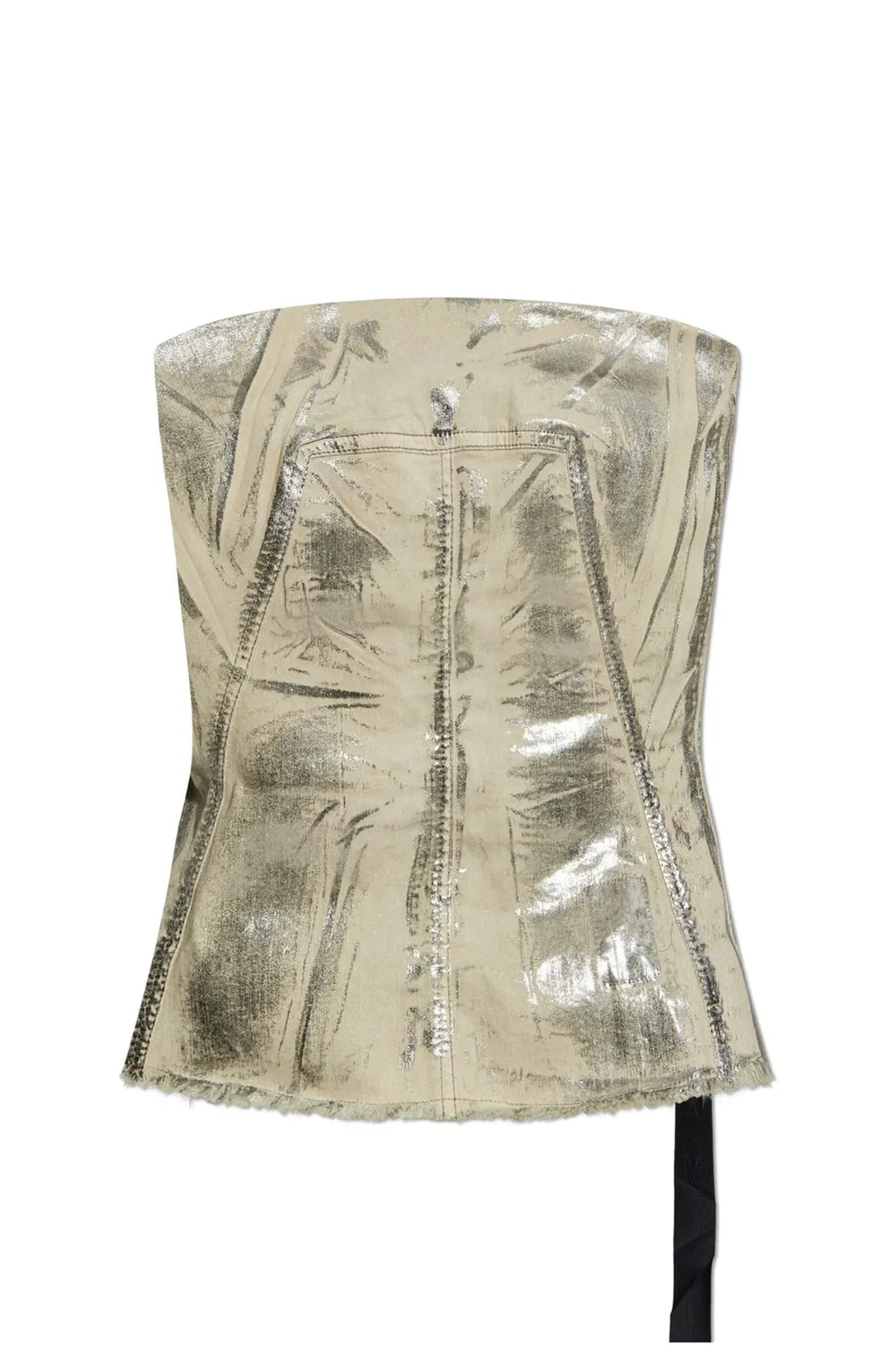 Rick Owens Drkshdw Bustier Frayed-Hem Top