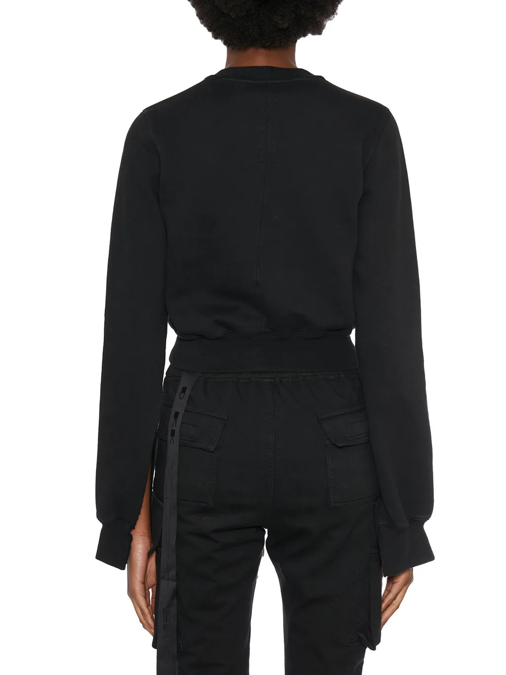 Rick Owens Drkshdw Eyelet-Embellished Cropped Crewneck Sweatshirt