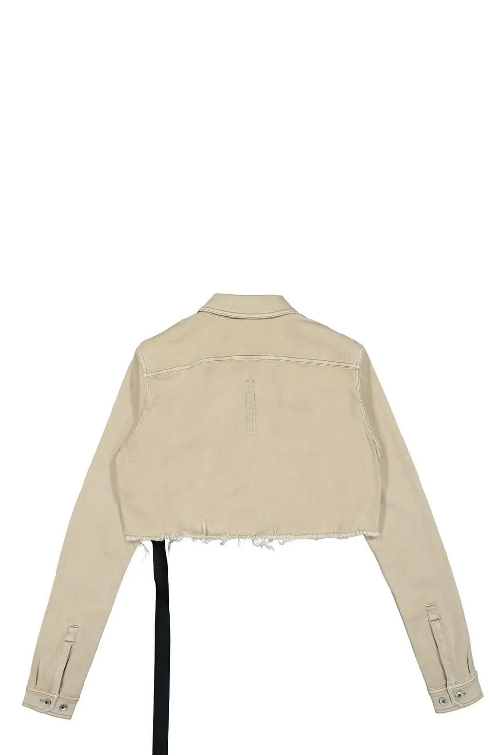 Rick Owens Drkshdw Frayed Edge Cropped Shirt Jacket