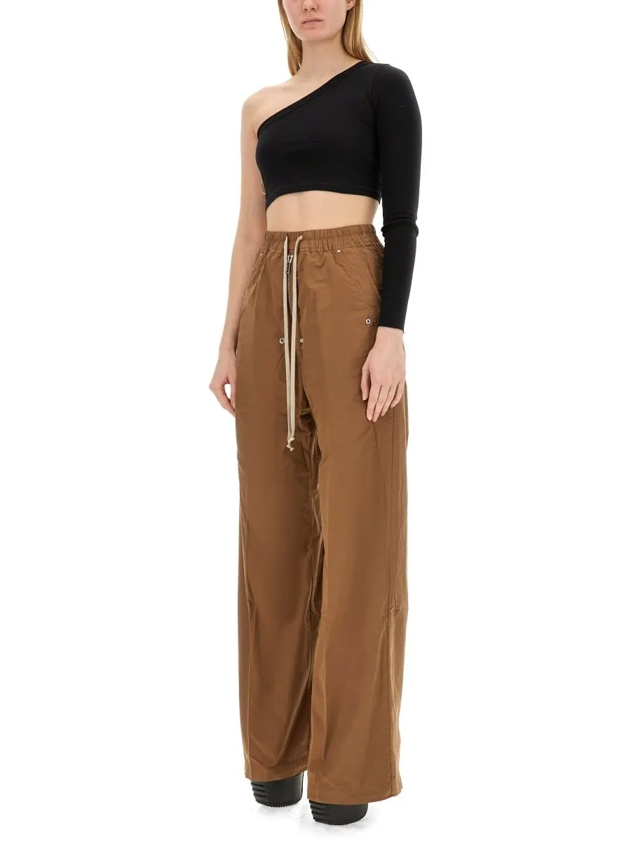 Rick Owens Drkshdw Gabardine Straight-Leg Drawstring Trousers