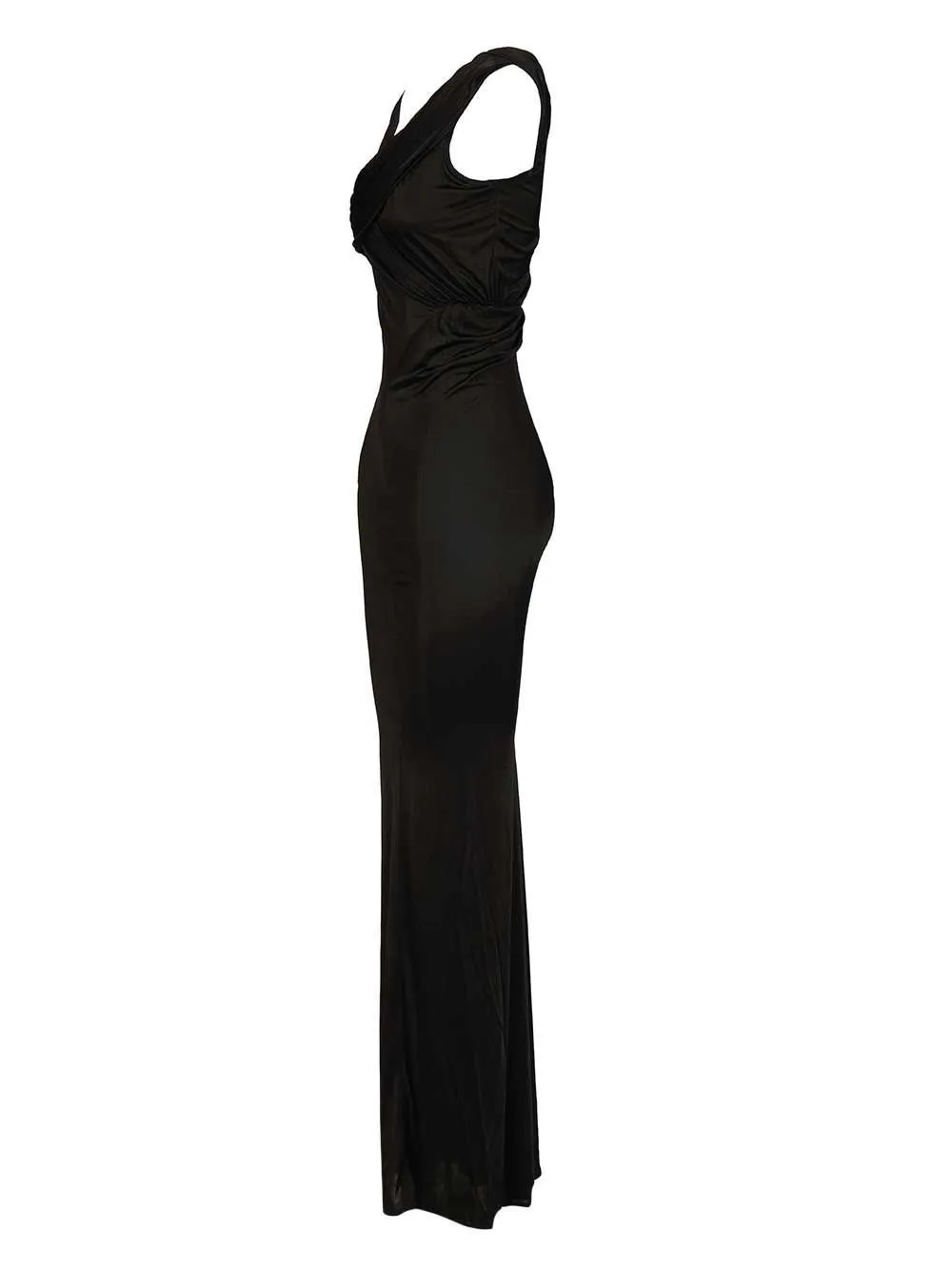 Rick Owens Lilies Sahara V-Neck Gown Dress