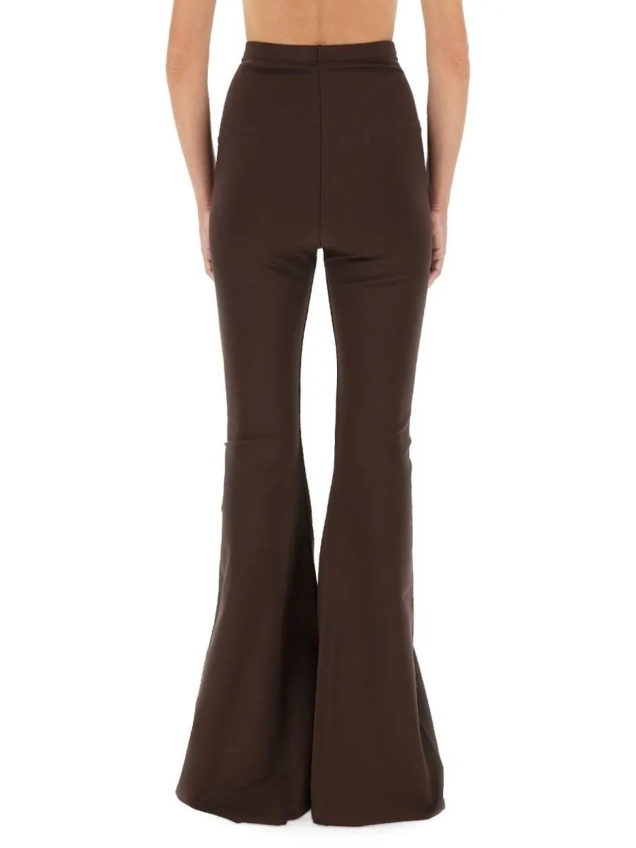 Rick Owens Lilies Mid-Rise Flared-Leg Pants