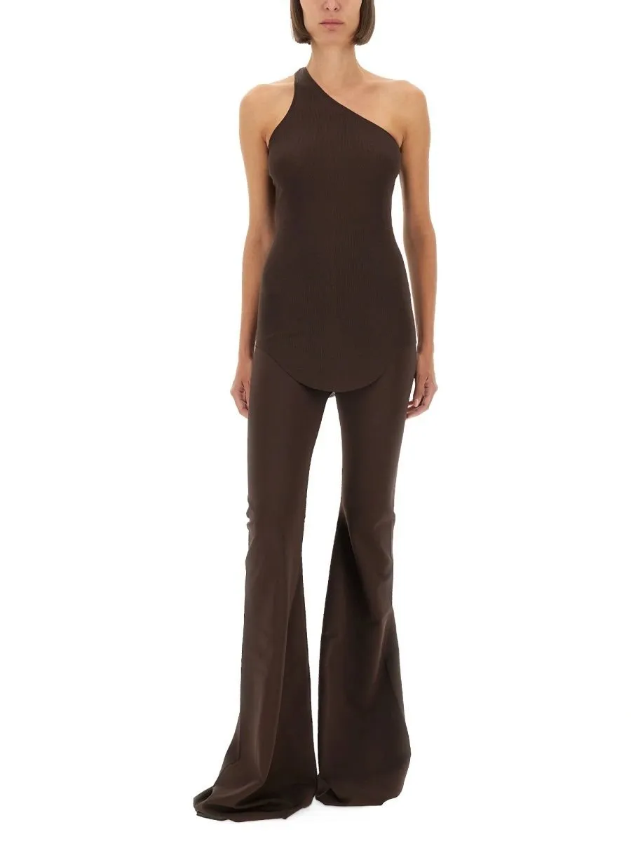 Rick Owens Lilies Mid-Rise Flared-Leg Pants