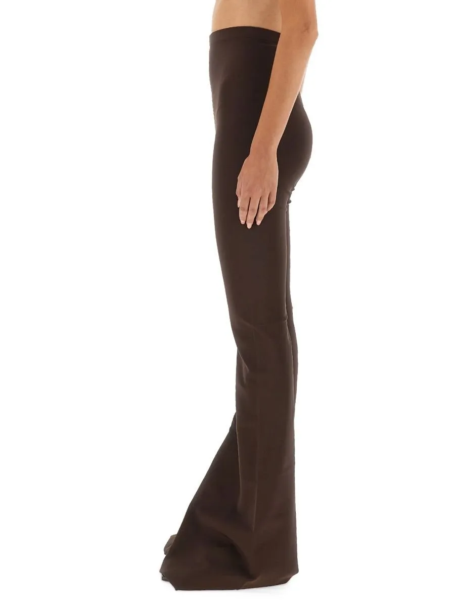 Rick Owens Lilies Mid-Rise Flared-Leg Pants