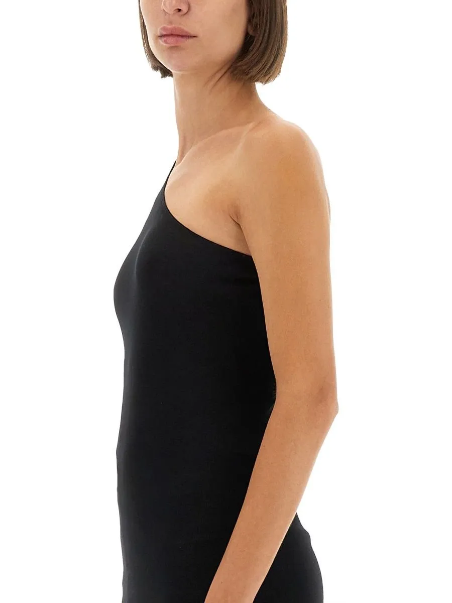 Rick Owens Lilies One-Shoulder Ribbed Top