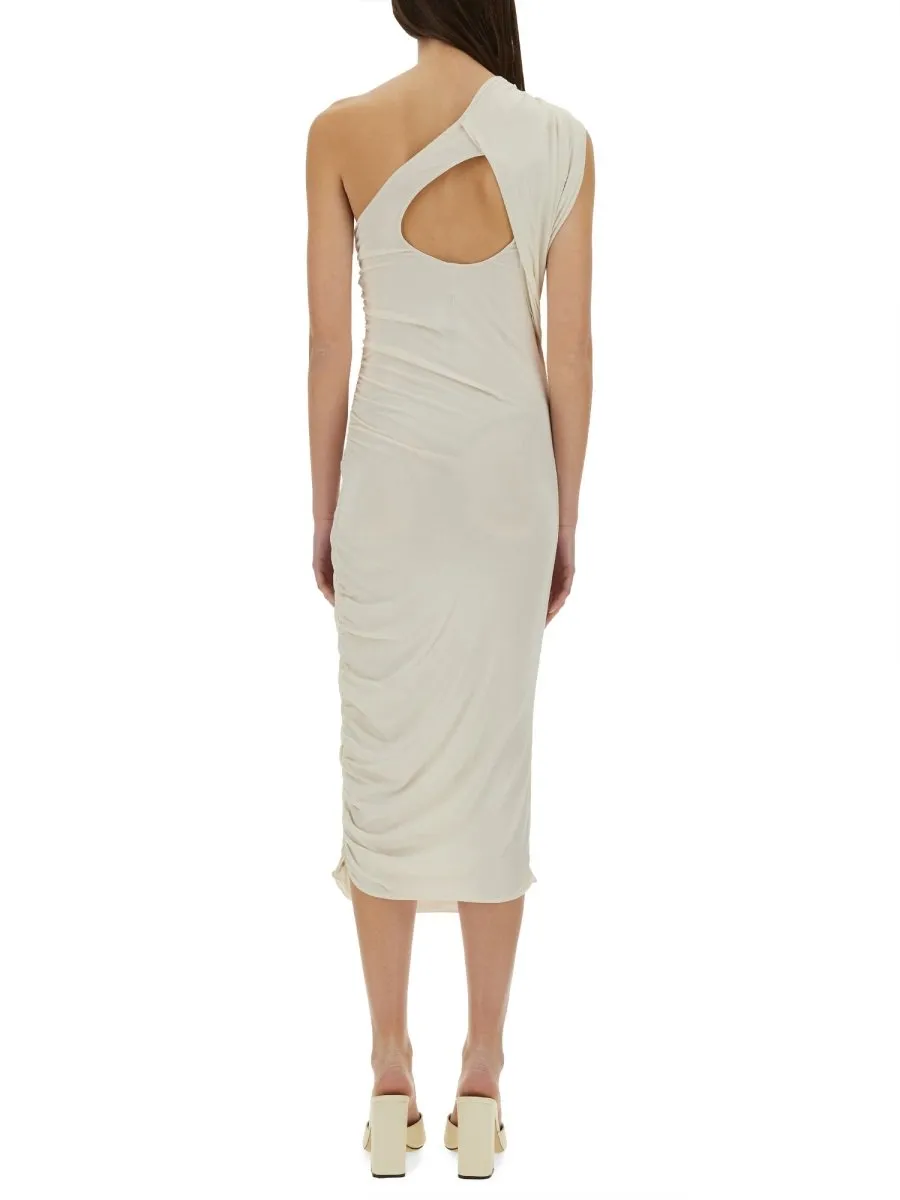 Rick Owens Lilies One-Shoulder Midi Dress