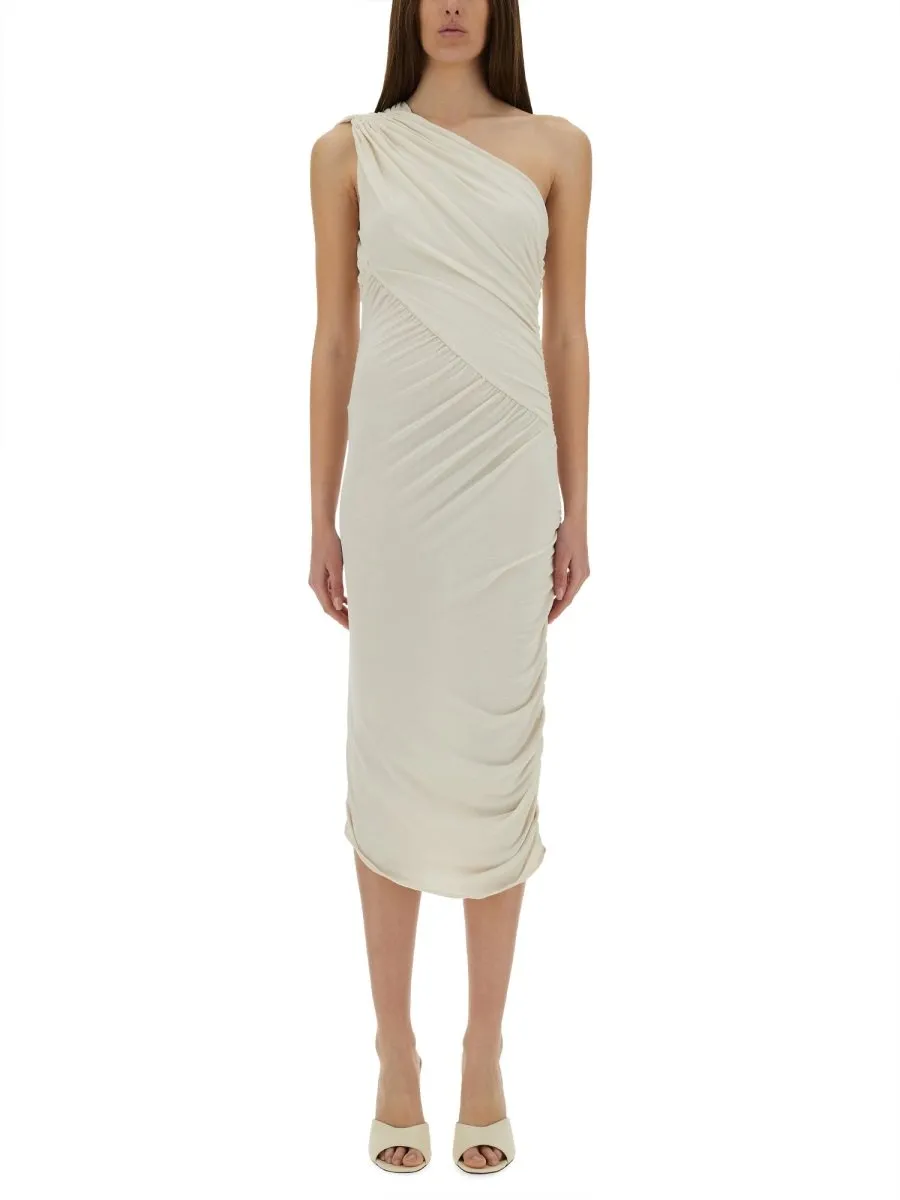 Rick Owens Lilies One-Shoulder Midi Dress