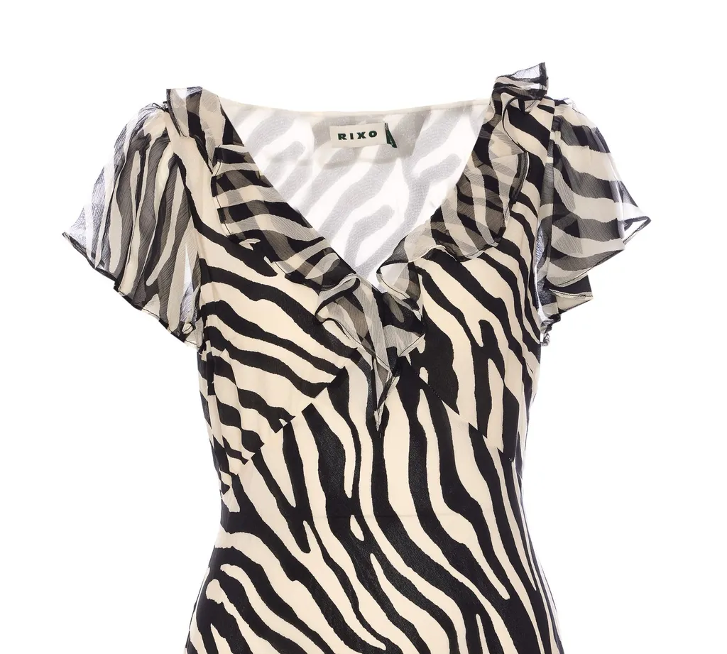 Rixo Amelle Leopard Pattern Maxi Dress