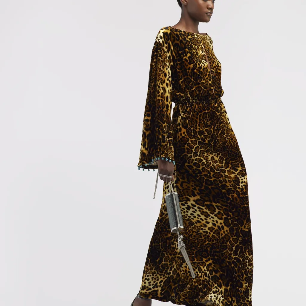 Roberto Cavalli Beaded Velvet Dress