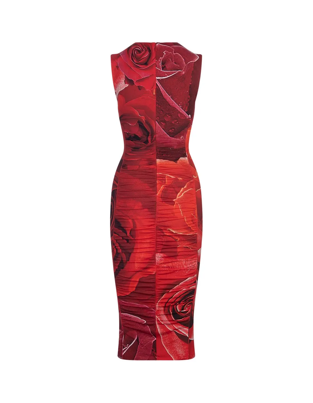 Roberto Cavalli Rose-Print Midi Dress
