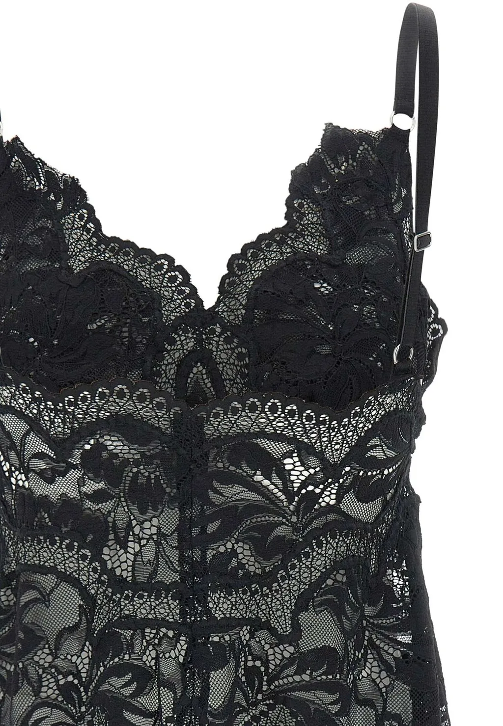 Rabanne V-Neck Sleeveless Lace Top