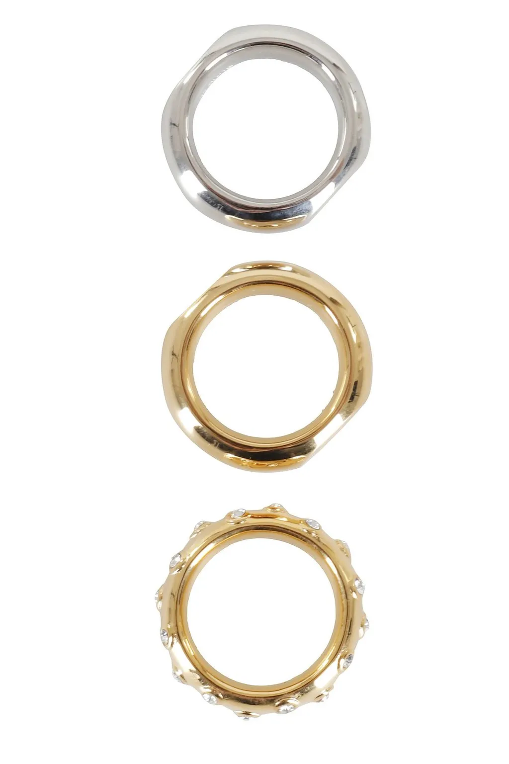 Rabanne Xl Link Set Of 3 Rings