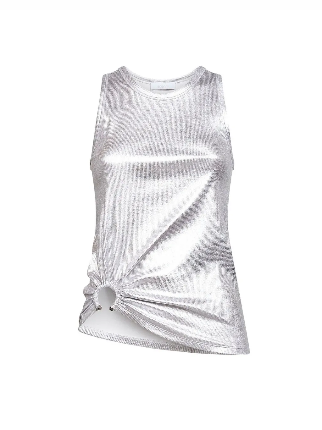 Rabanne Ribbed Asymmetric Hem Top