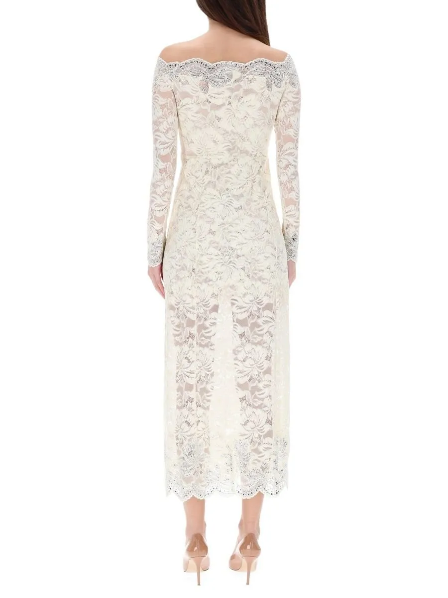 Rabanne Lace Off-Shoulder Dress