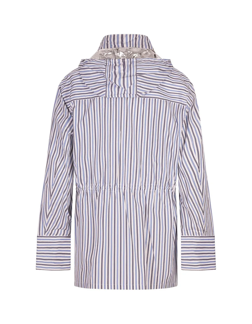 Rabanne Striped Hooded Drawstring Parka