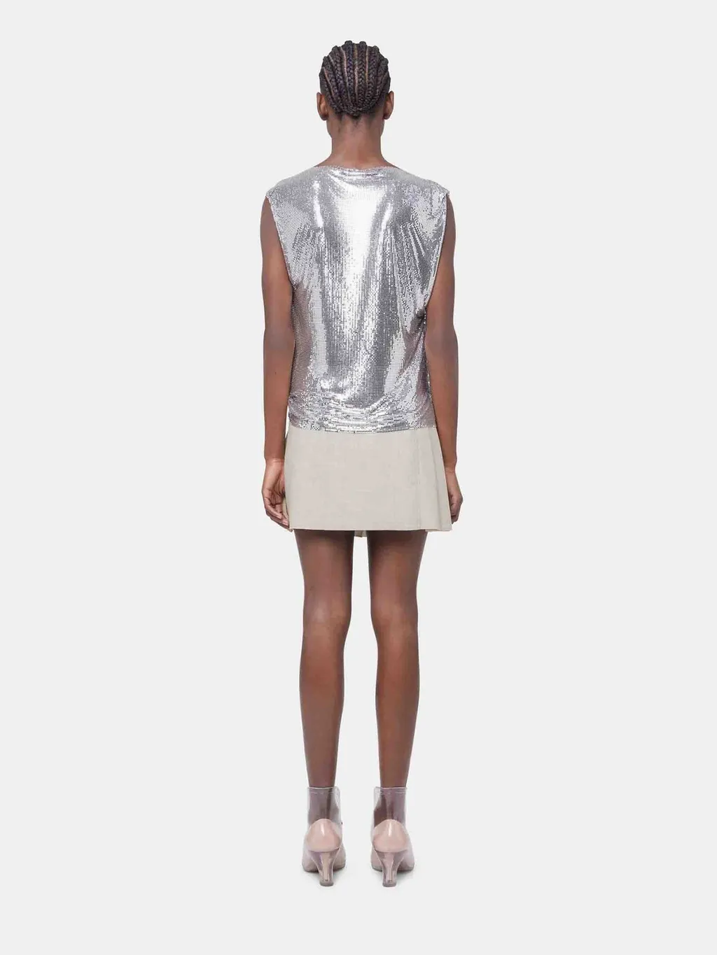 Rabanne Mini Pleated Skirt