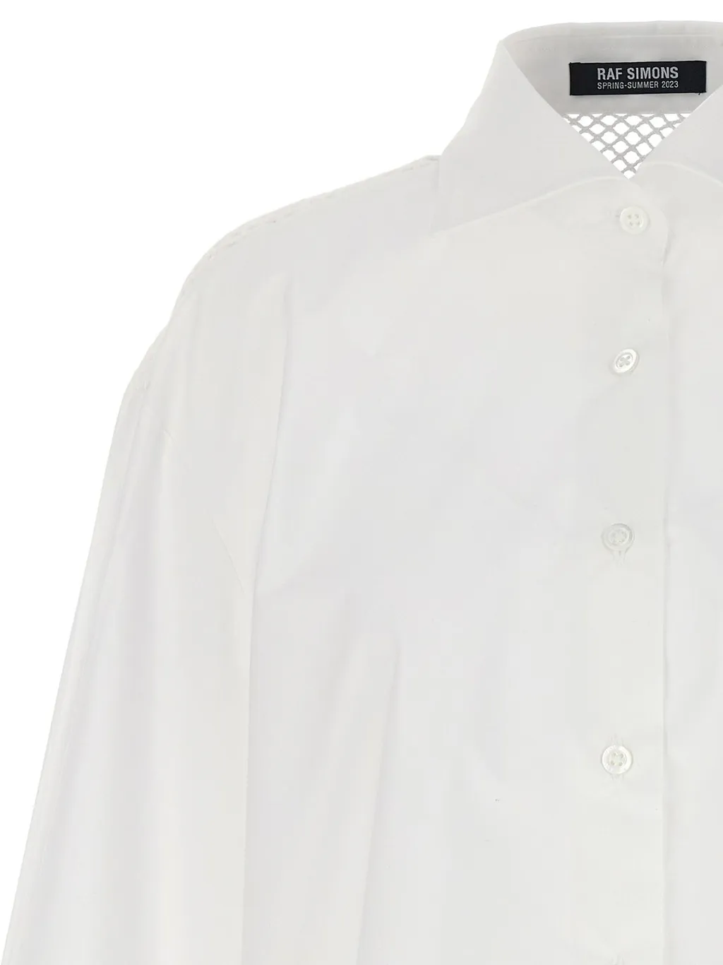 Raf Simons Mesh Detailed Buttoned Shirt