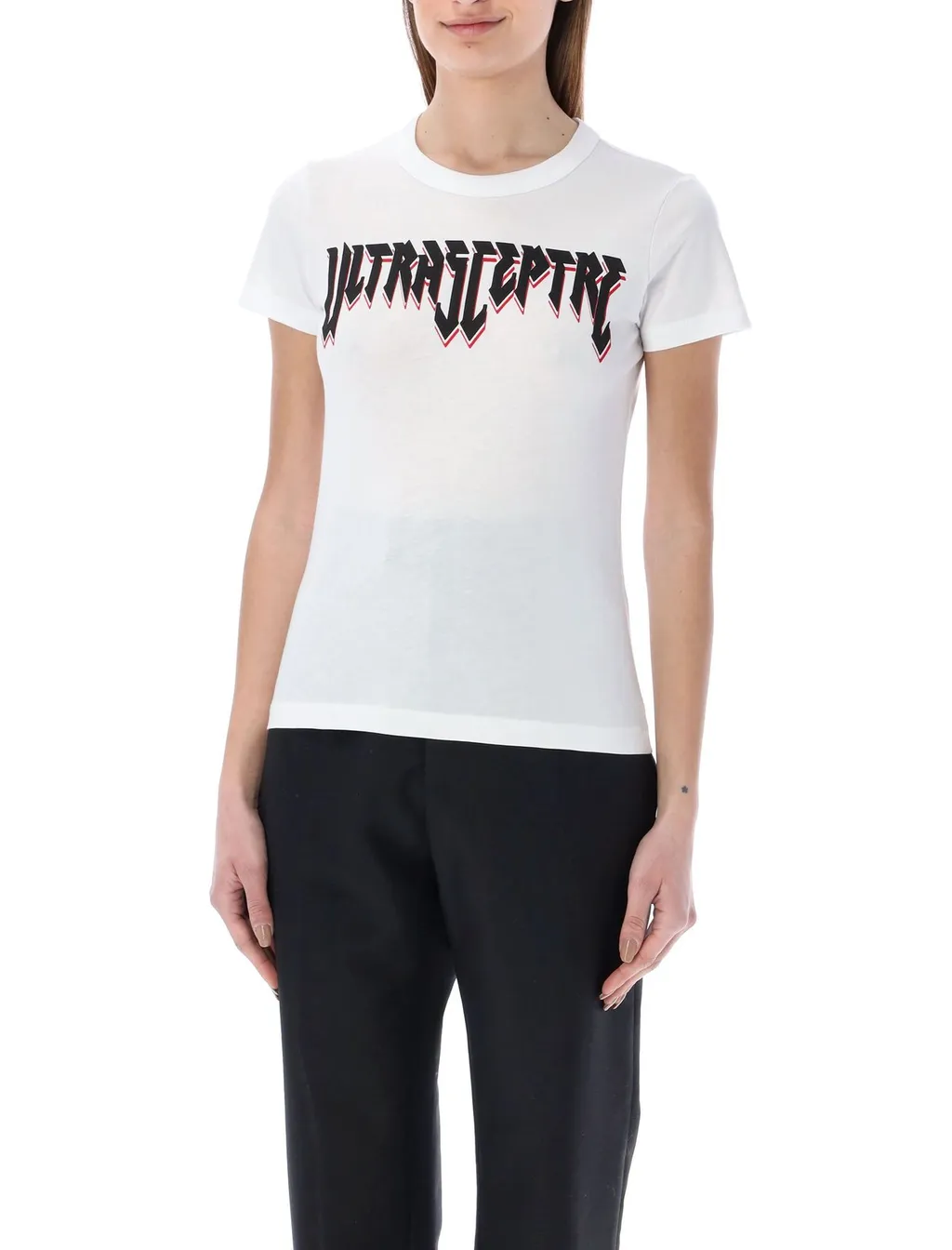Raf Simons Slogan Print Crewneck T-Shirt