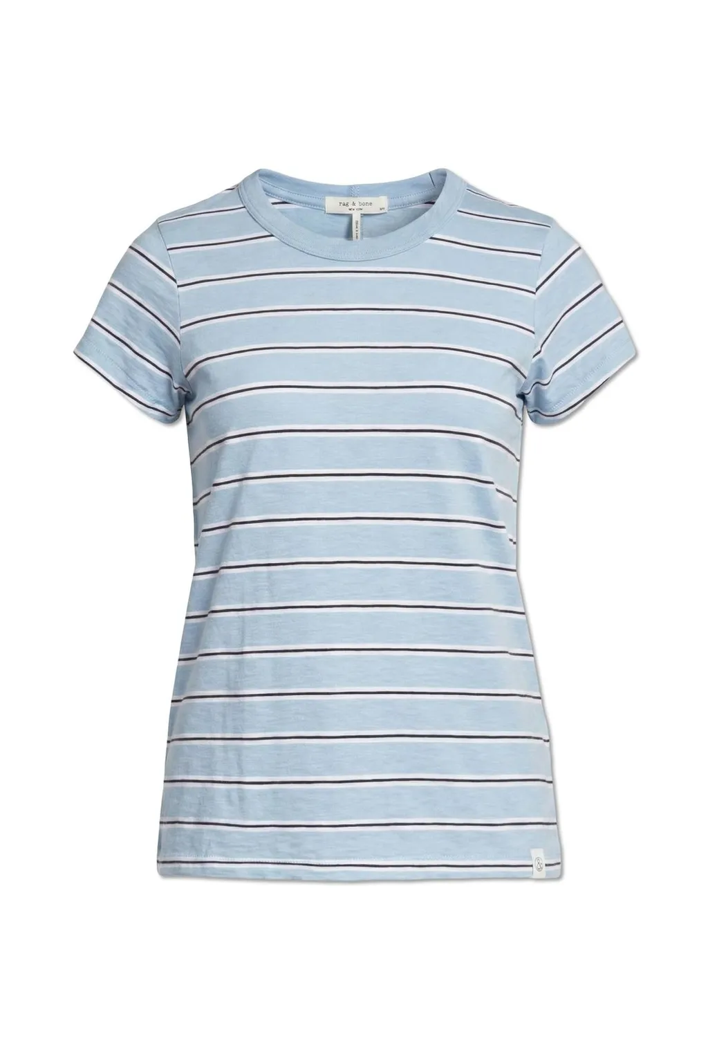 Rag & Bone Striped Printed Crewneck T-Shirt