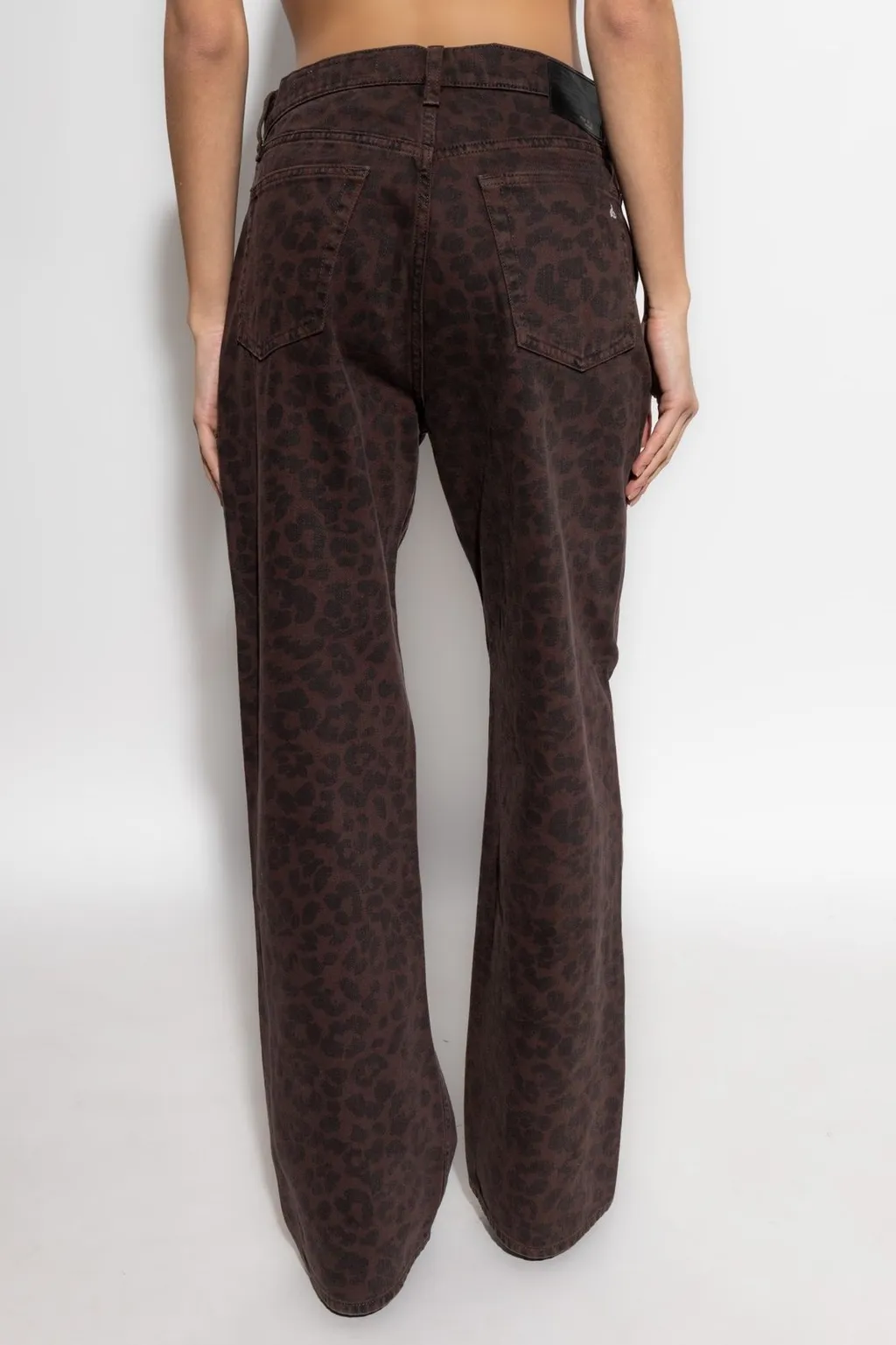 Rag & Bone Animal Print Straight-Leg Jeans