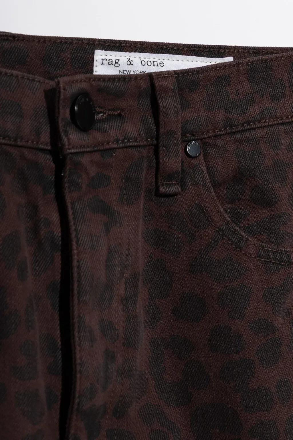 Rag & Bone Animal Print Straight-Leg Jeans