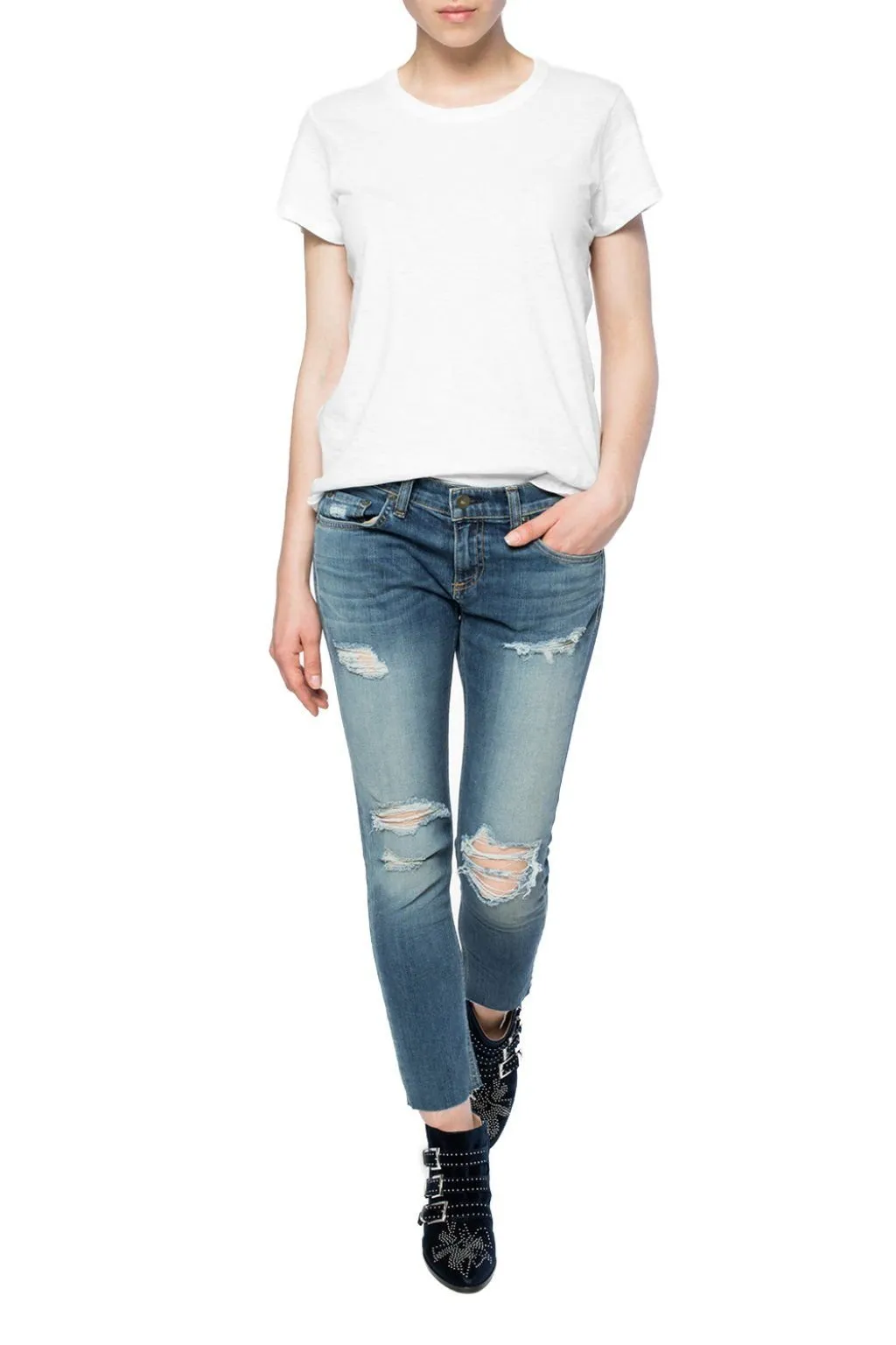 Rag & Bone Crewneck Cotton T-Shirt