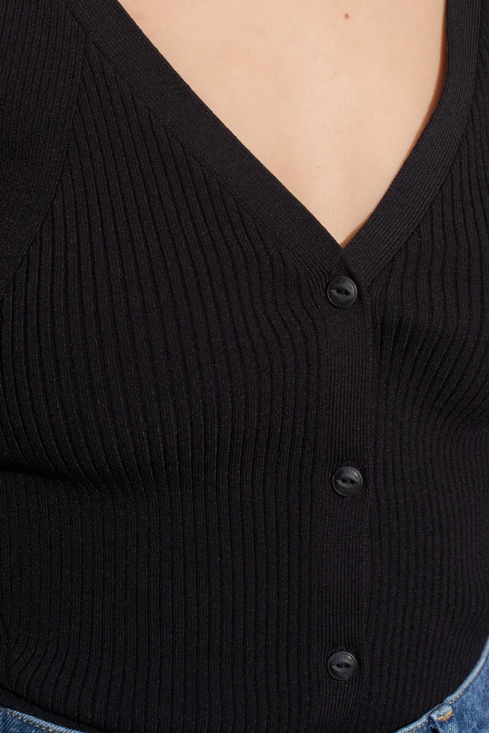 Rag & Bone Buttoned Ribbed Knitted Cardigan
