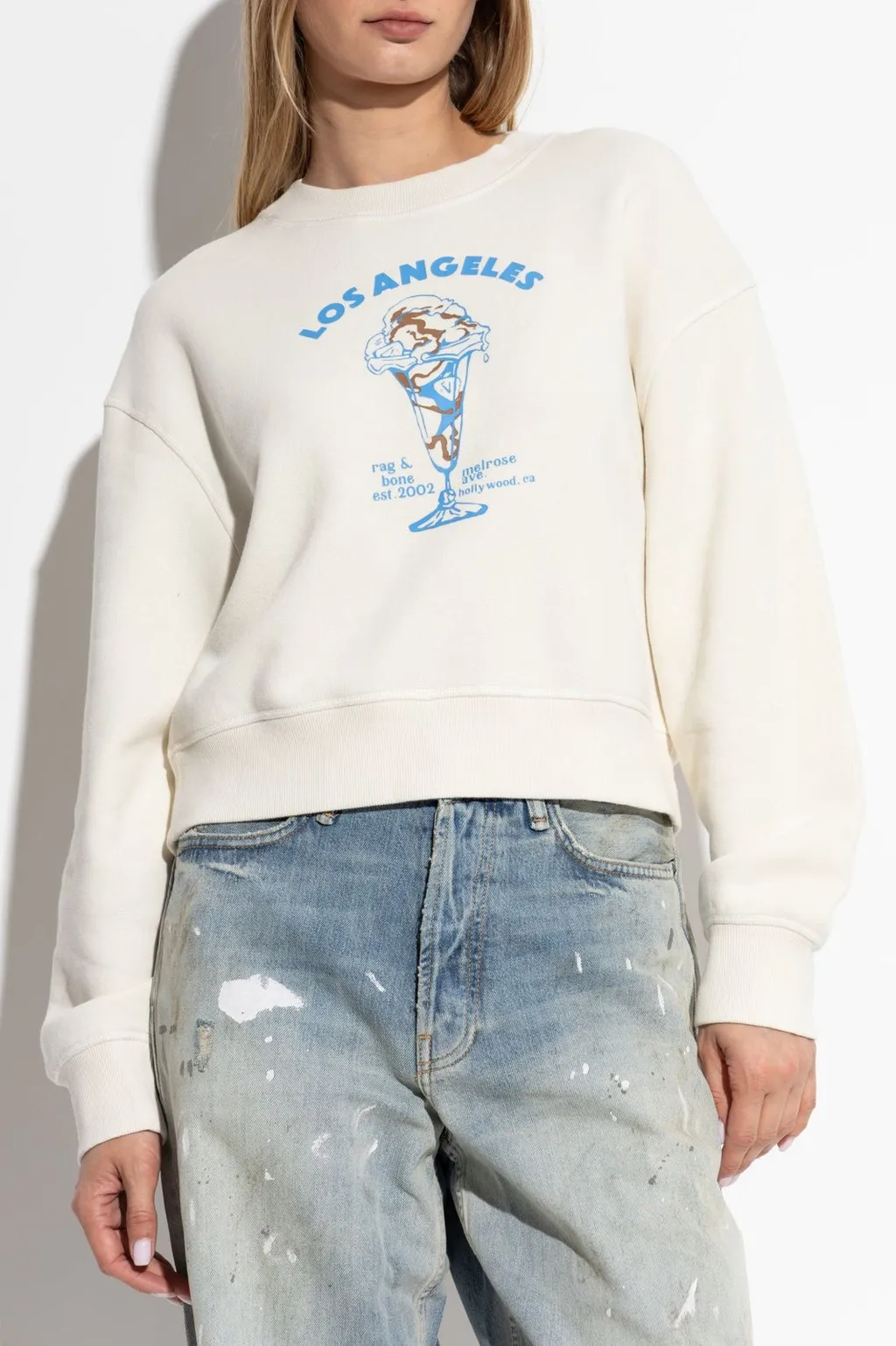 Rag & Bone Graphic Crew Neck Sweater