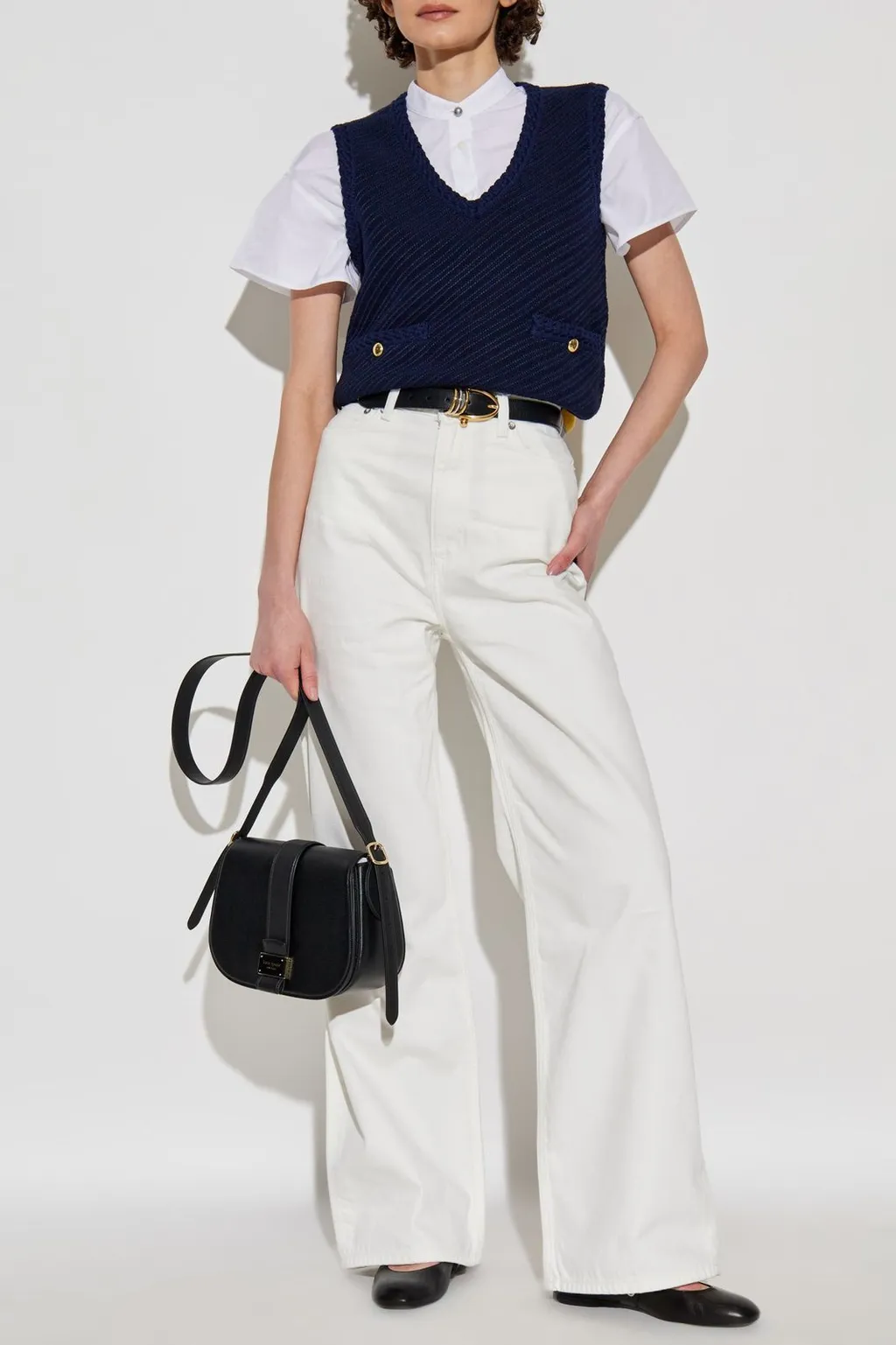 Rag & Bone Twist Front Short Sleeve Top