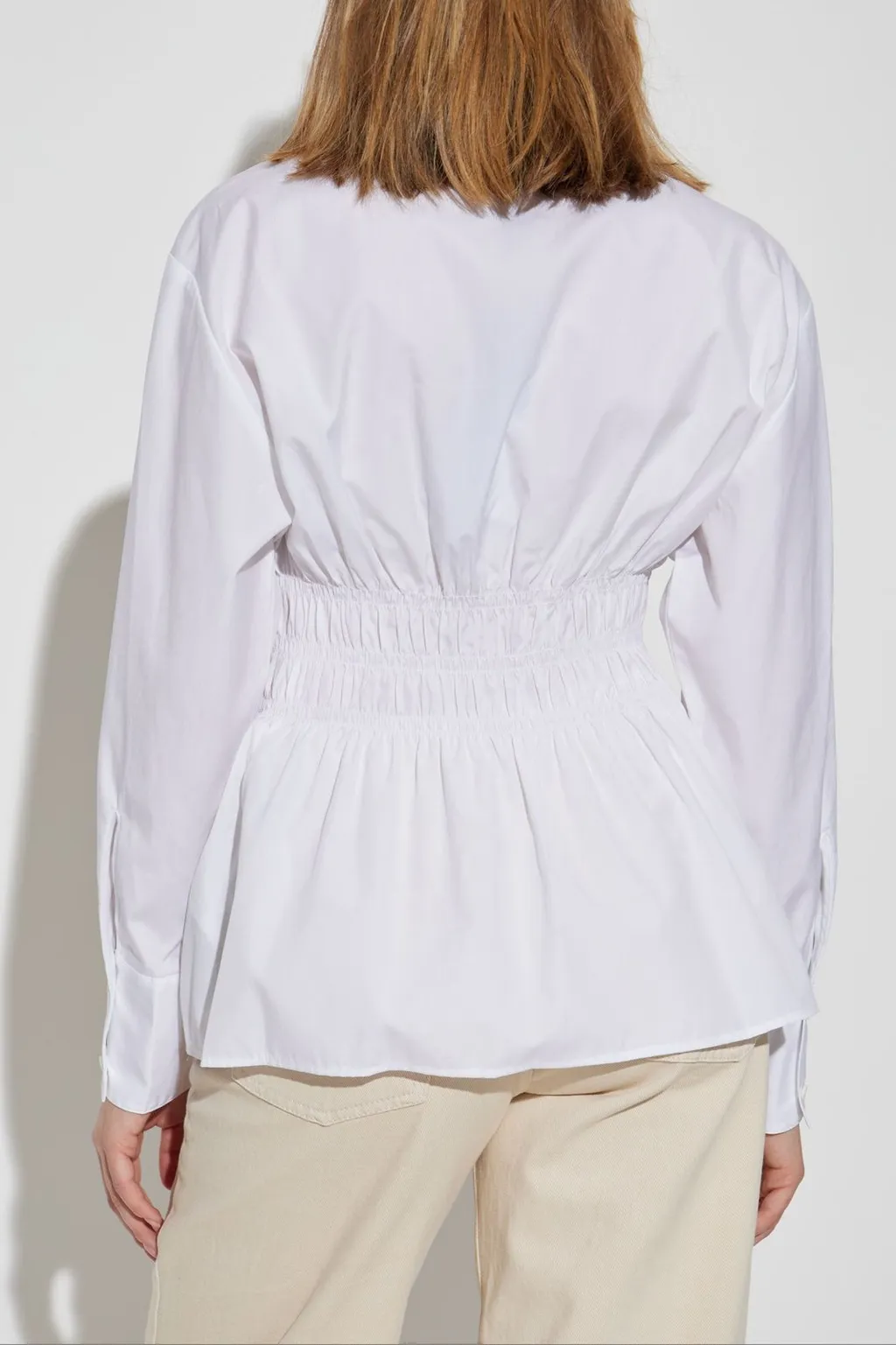 Rag & Bone Smocked Long Sleeve Top