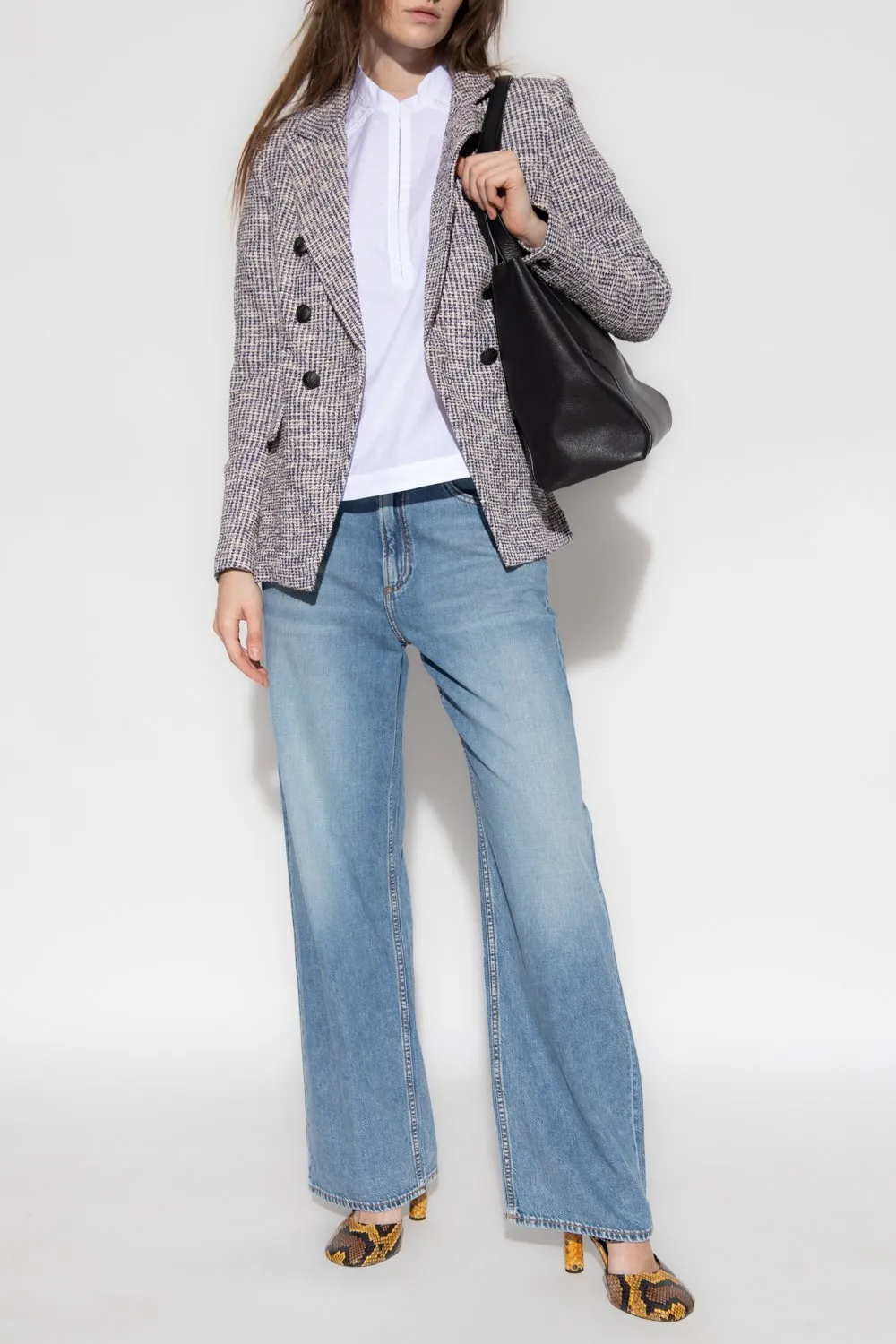 Rag & Bone Mid-Rise Wide-Leg Jeans