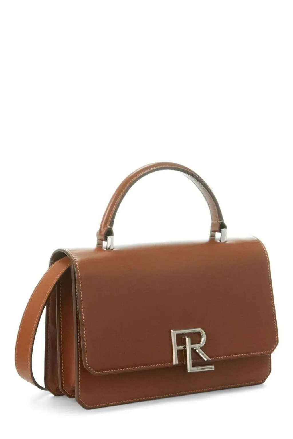 Ralph Lauren Logo Plaque Foldover Top Crossbody Bag