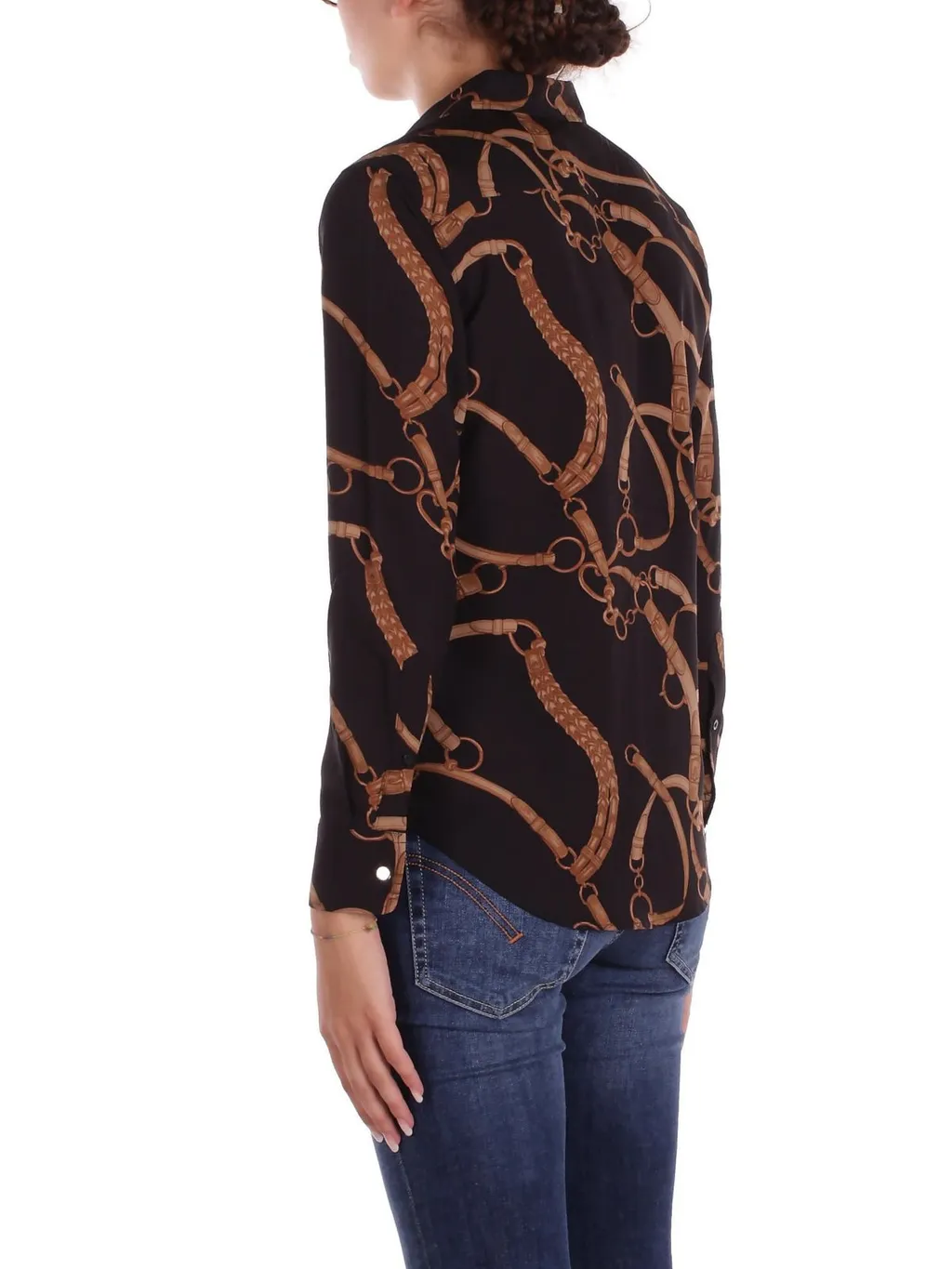 Ralph Lauren Belt-Printed Long-Sleeved Shirt