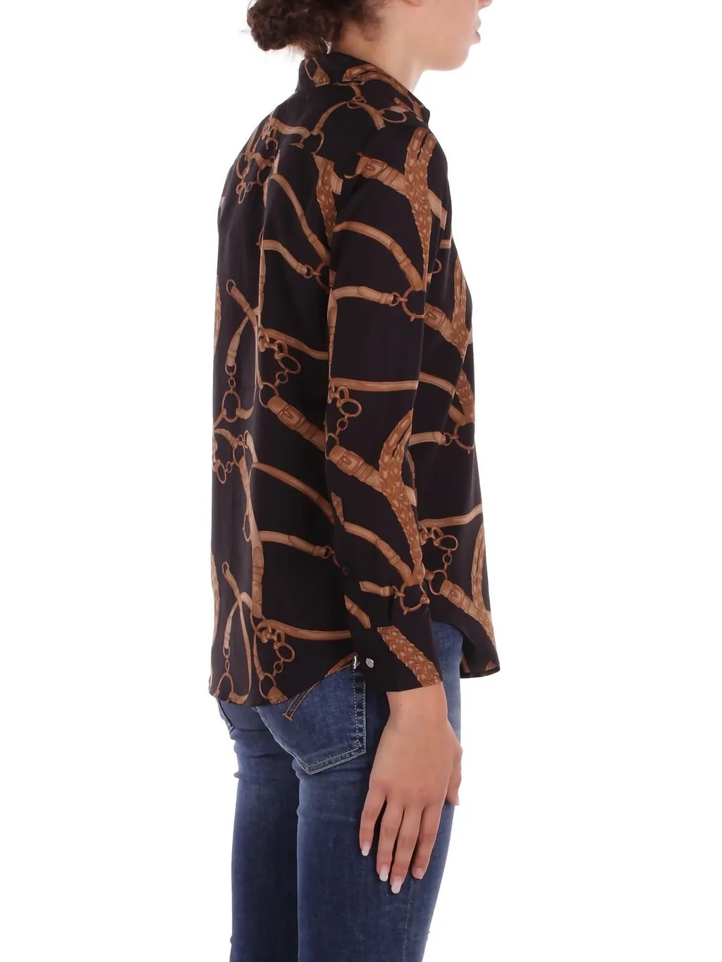 Ralph Lauren Belt-Printed Long-Sleeved Shirt