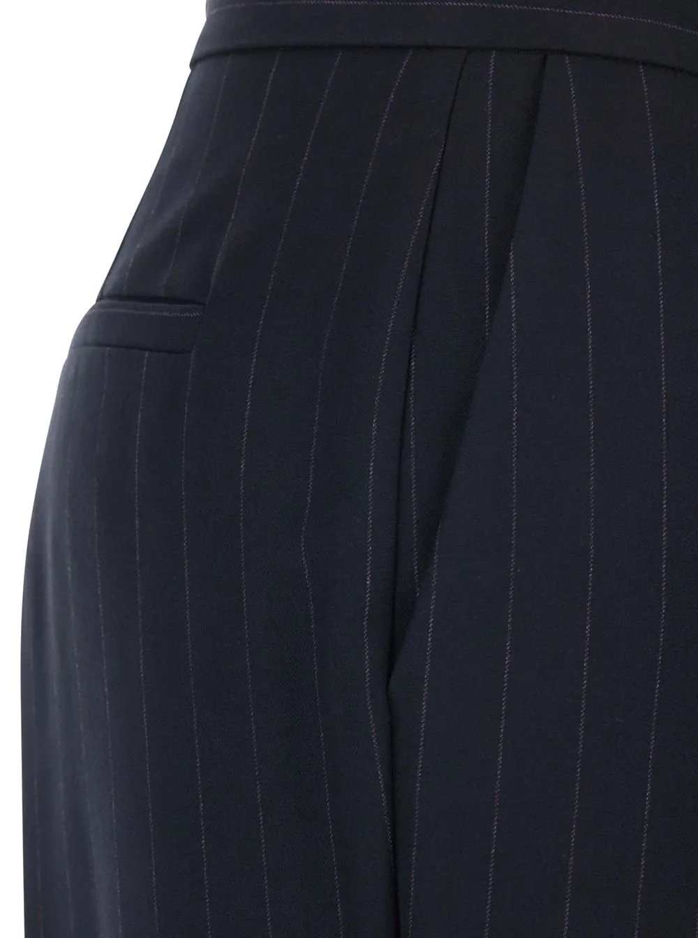 Rame Pinstripe Wool-Blend Pants