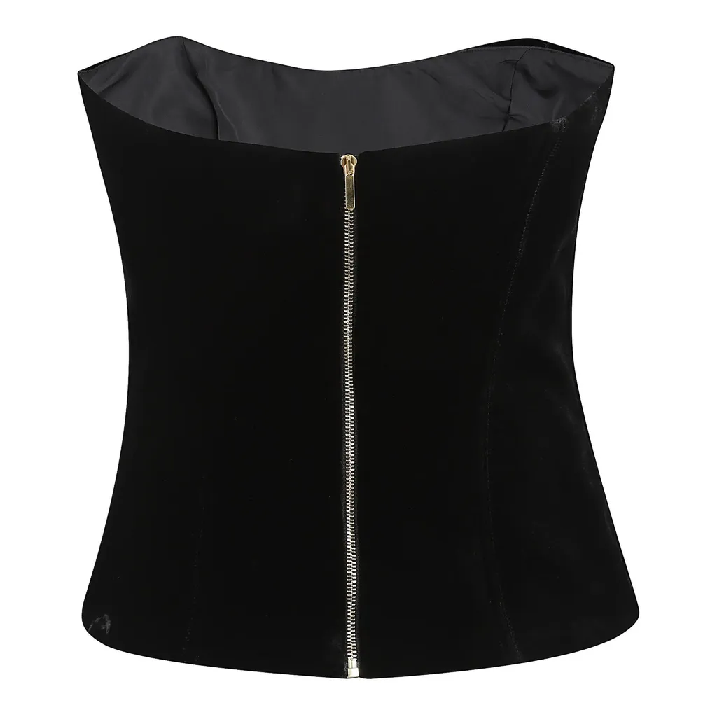 Raquel Diniz Zip-Back Strapless Top