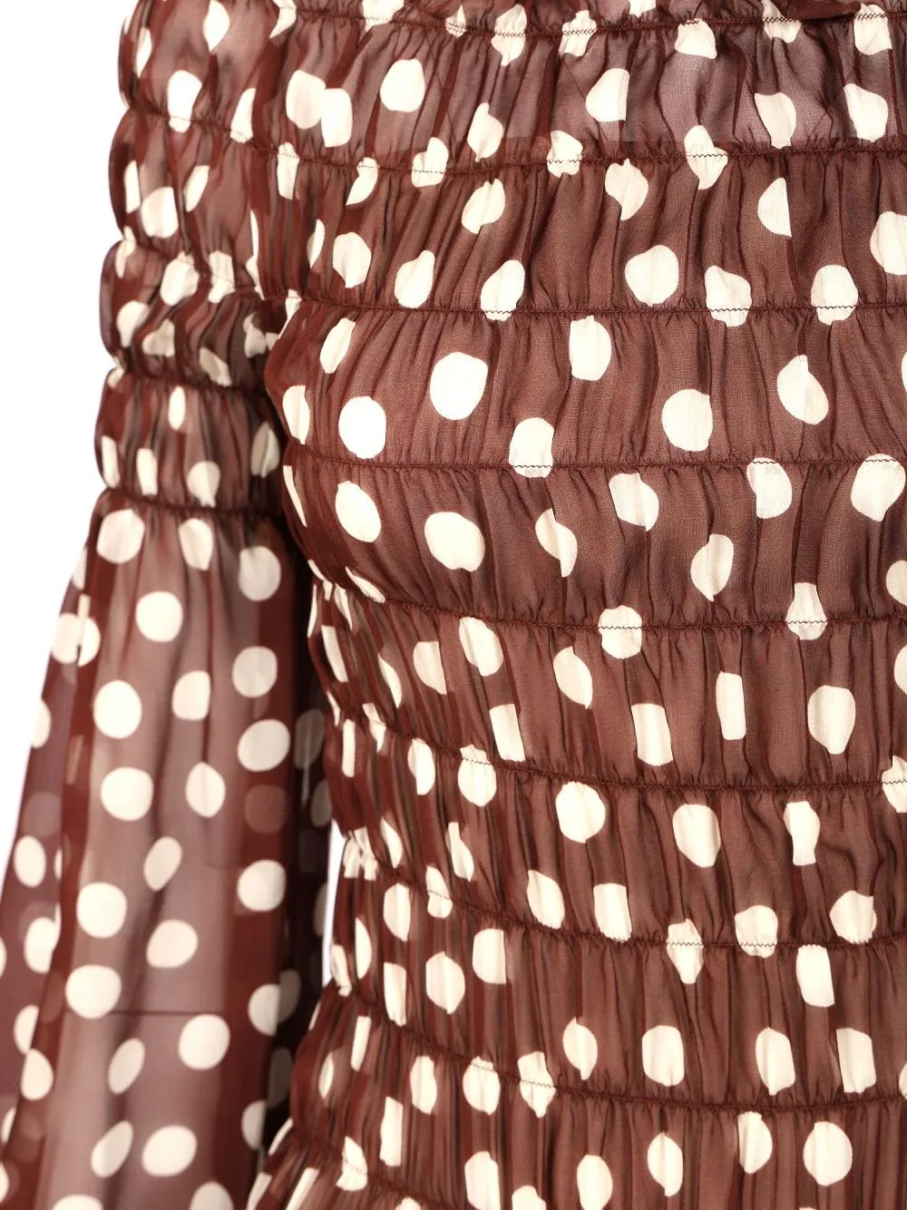 Raquel Diniz Hannah Polka-Dot Chiffon Dress