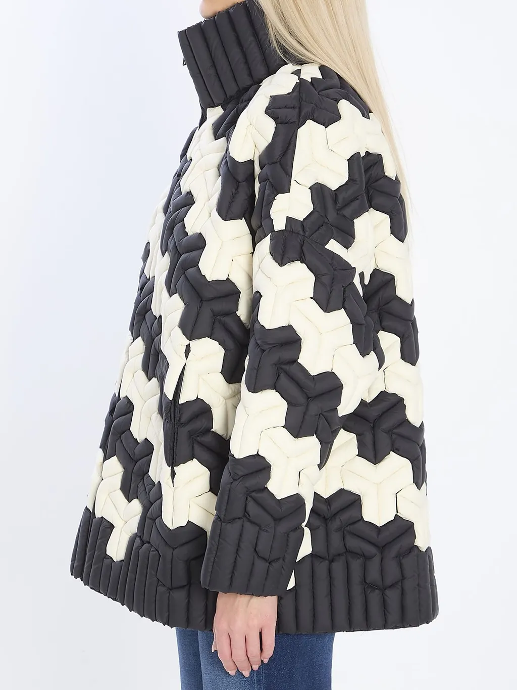 Raxxy Geometric Oversized Puffer Jacket