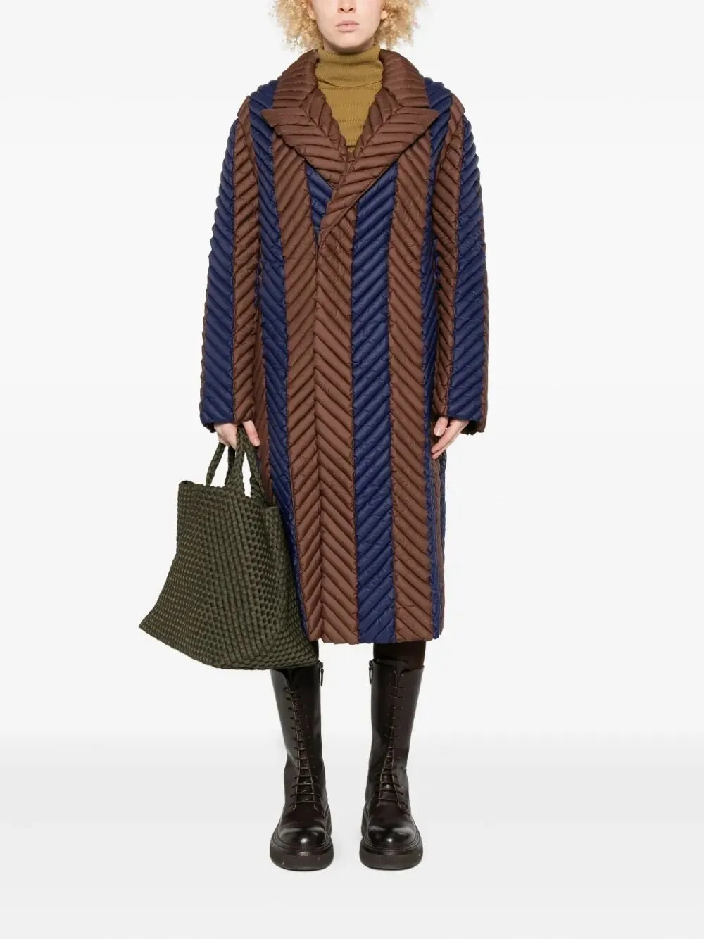 Raxxy Chevron Quilted Coat