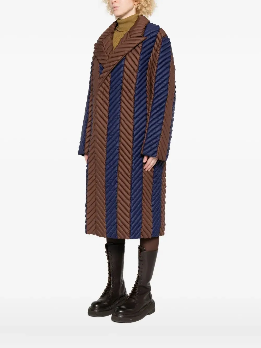 Raxxy Chevron Quilted Coat