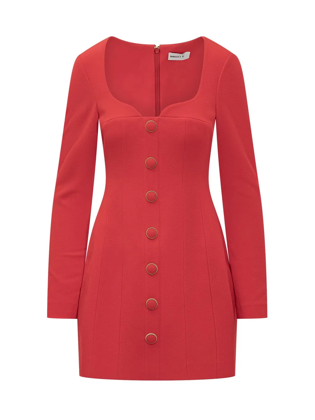 Rebecca Vallance Cameron Buttoned Mini Dress