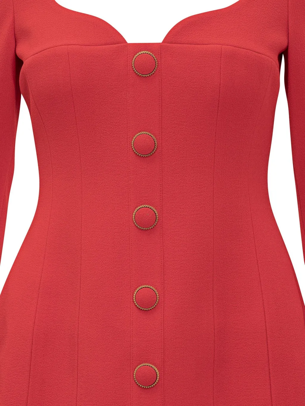Rebecca Vallance Cameron Buttoned Mini Dress