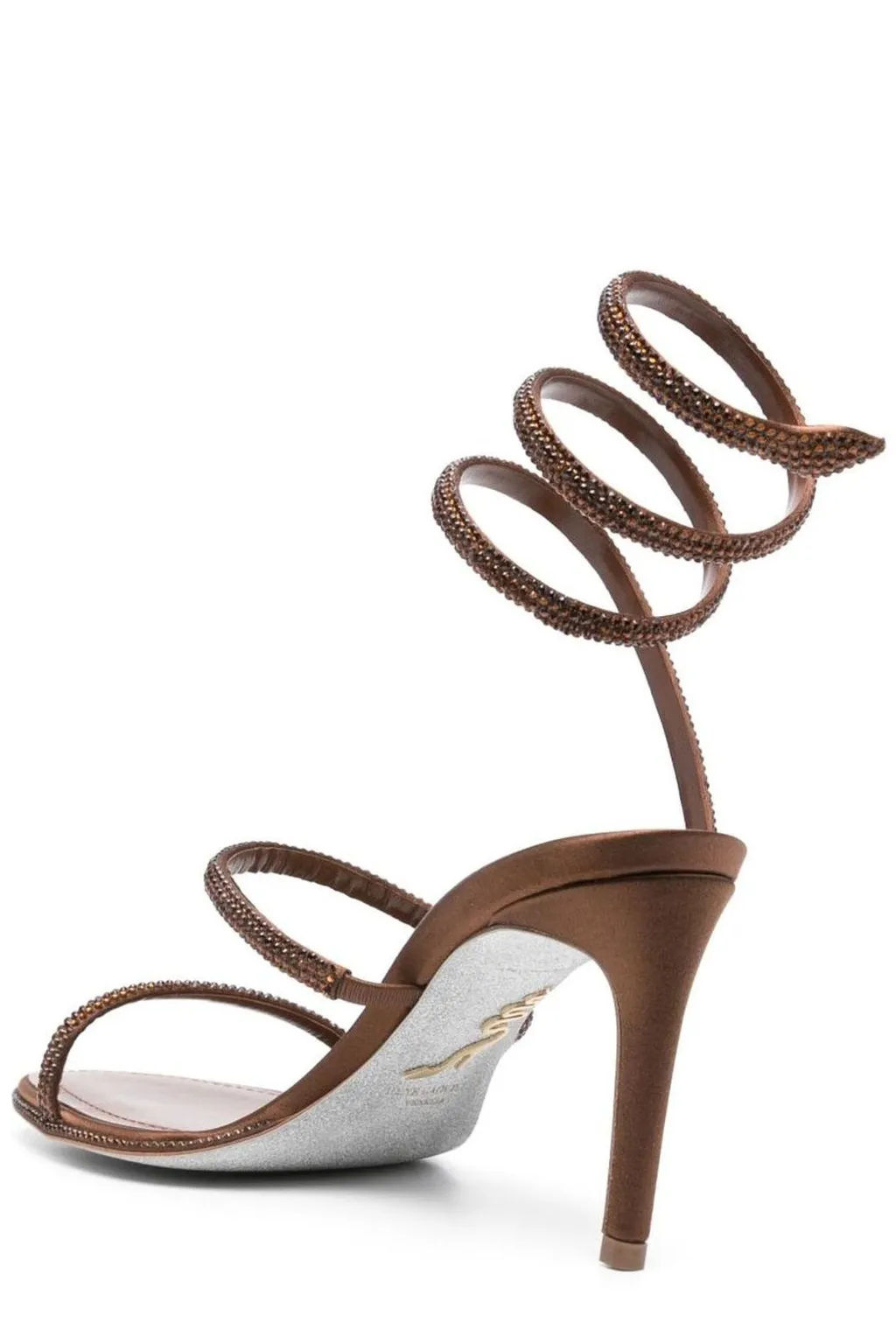 René Caovilla Embellished High Stiletto Heel Sandals