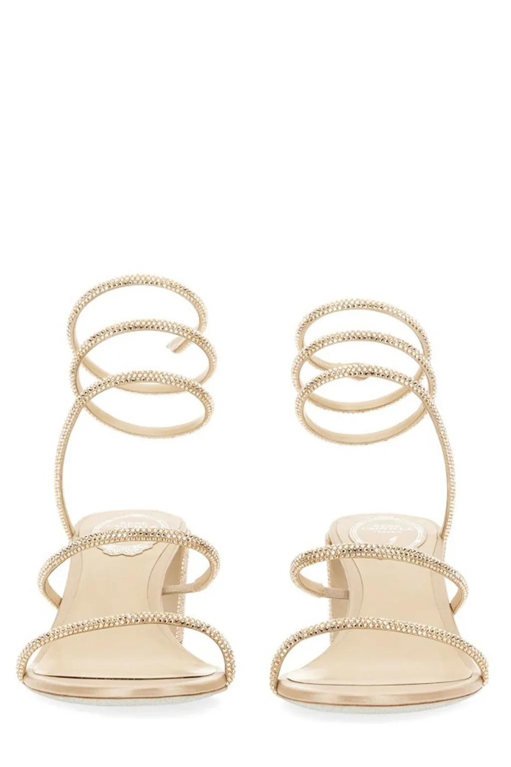 René Caovilla Cleo Ankle Strap Embellished Sandals