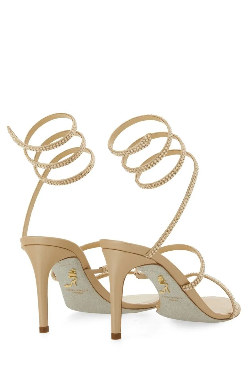 René Caovilla Embellished Ankle Strap Sandals